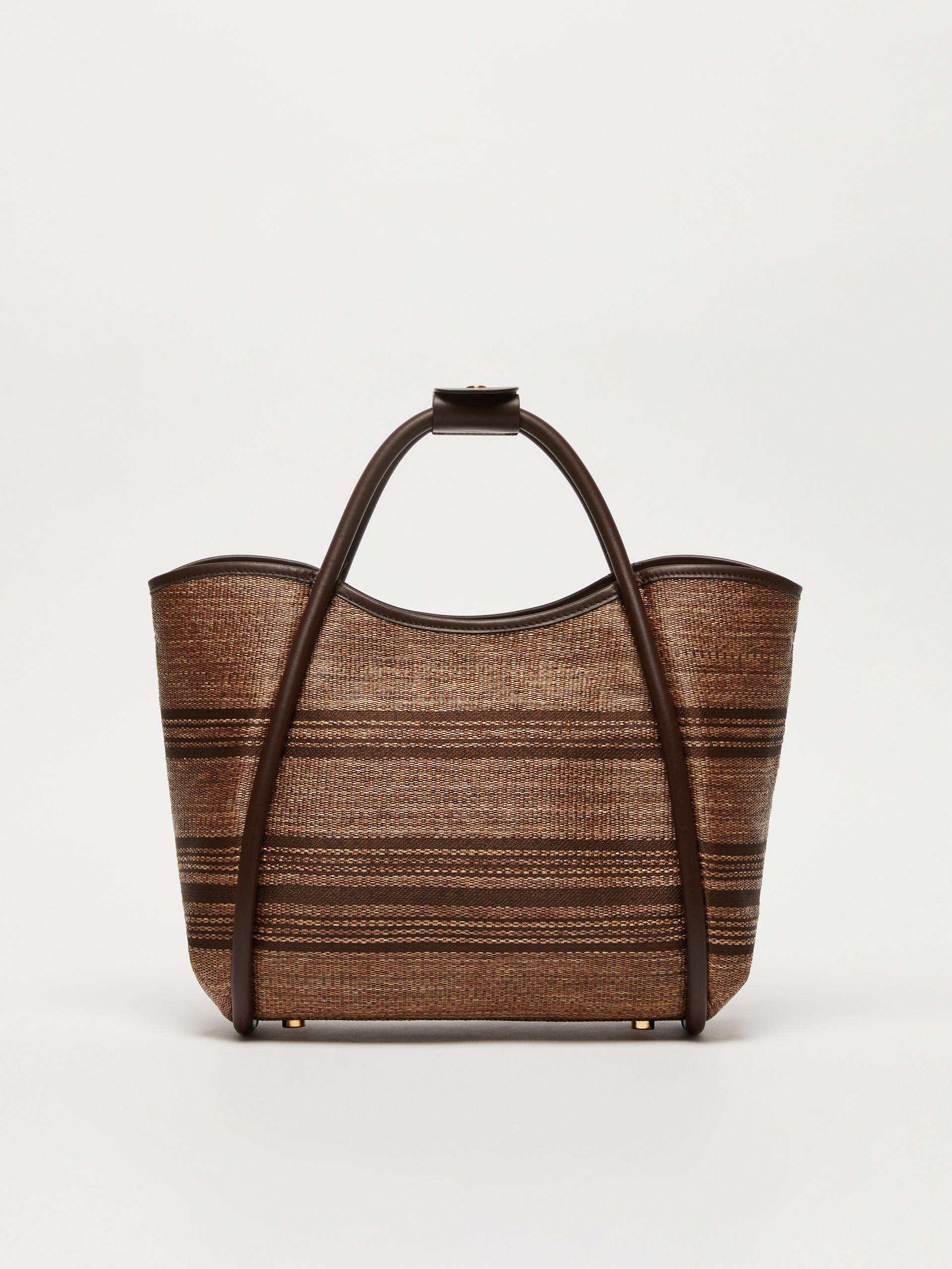 MARINESTRIPES Jacquard raffia-effect fabric small Marine bag - 3