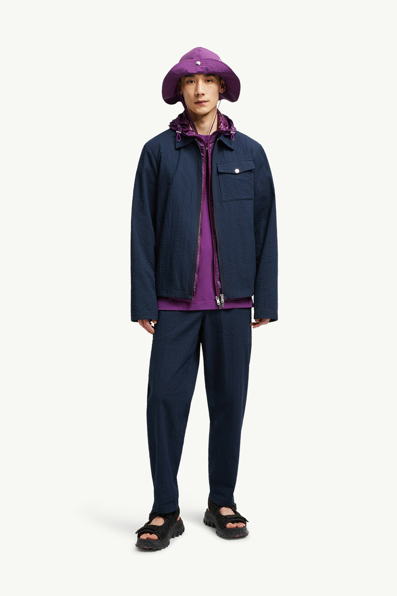 Moncler Belted Seersucker Pants outlook