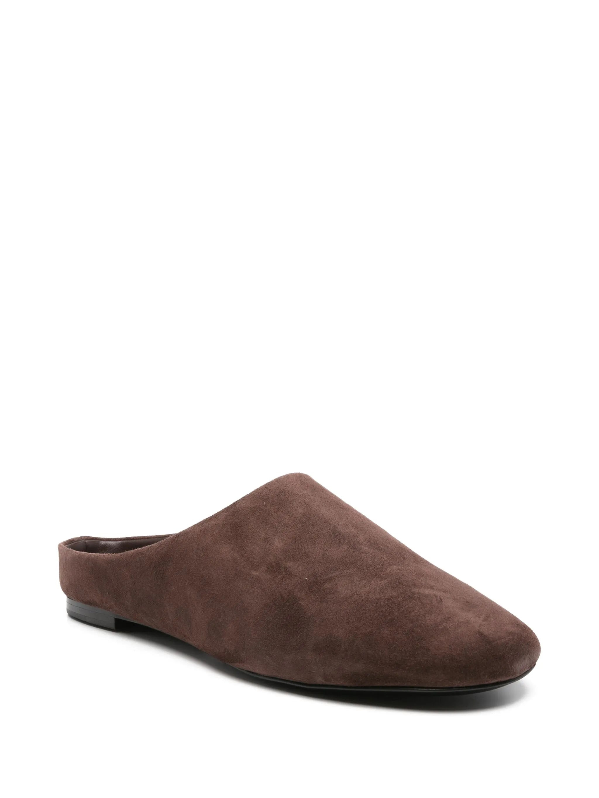 suede backless slippers - 2