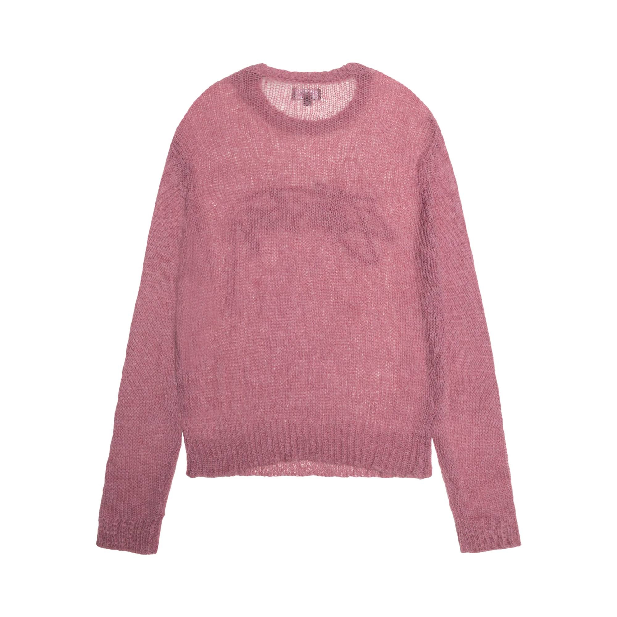 Stussy Loose Knit Logo Sweater 'Mauve' - 2