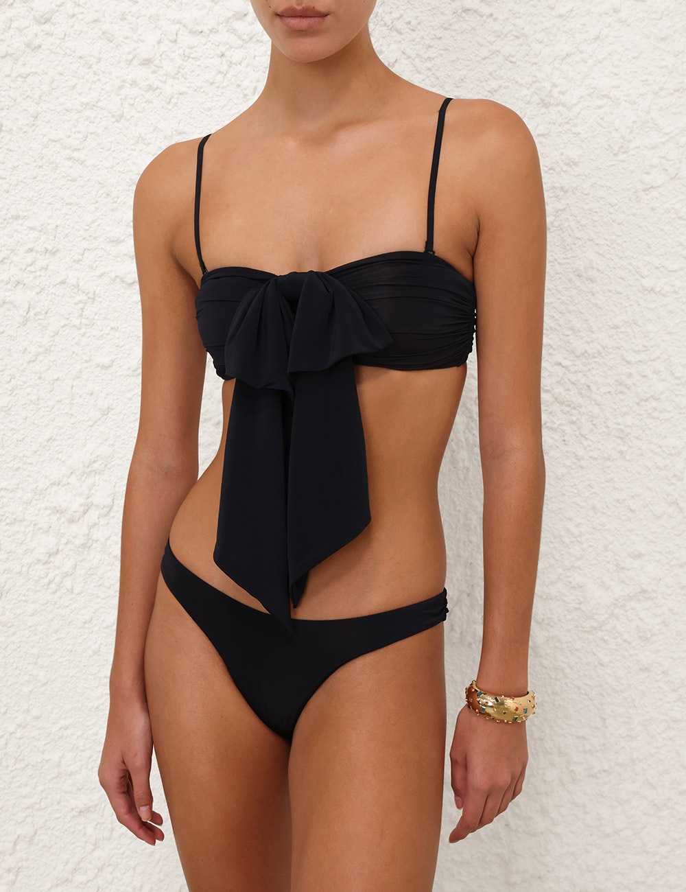 TALLOW DRAPE BOW BIKINI TOP - 2