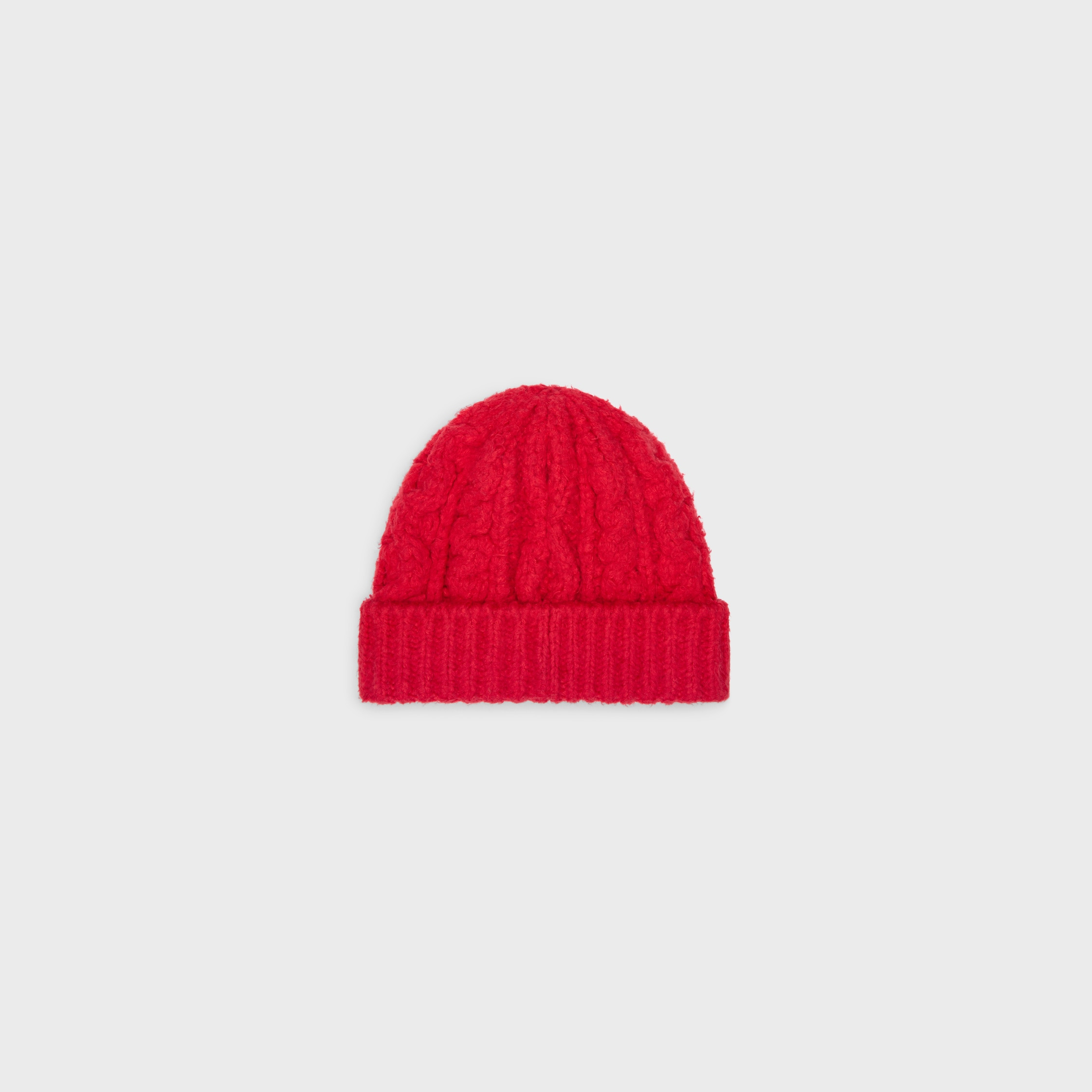 beanie IN TRIOMPHE BRUSHED ARAN COTTON - 2