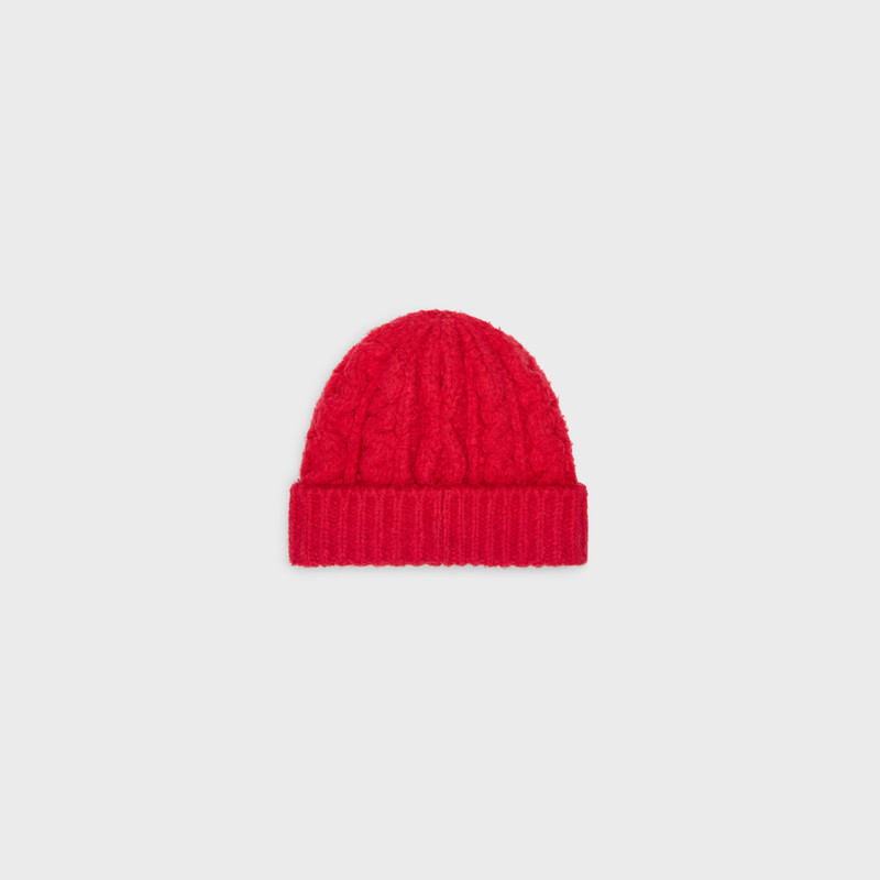 CELINE beanie IN TRIOMPHE BRUSHED ARAN COTTON outlook