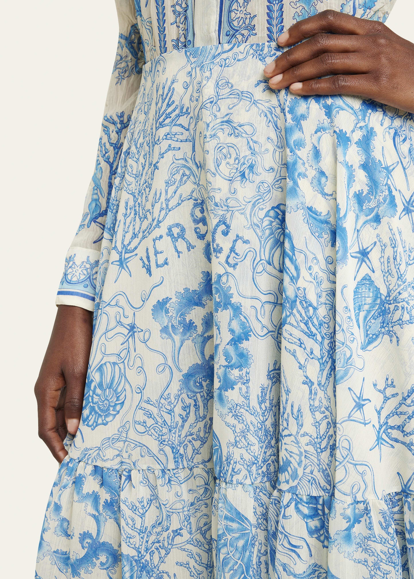 Underwater Barocco Foulard Bicolor Crinkle Skirt - 5