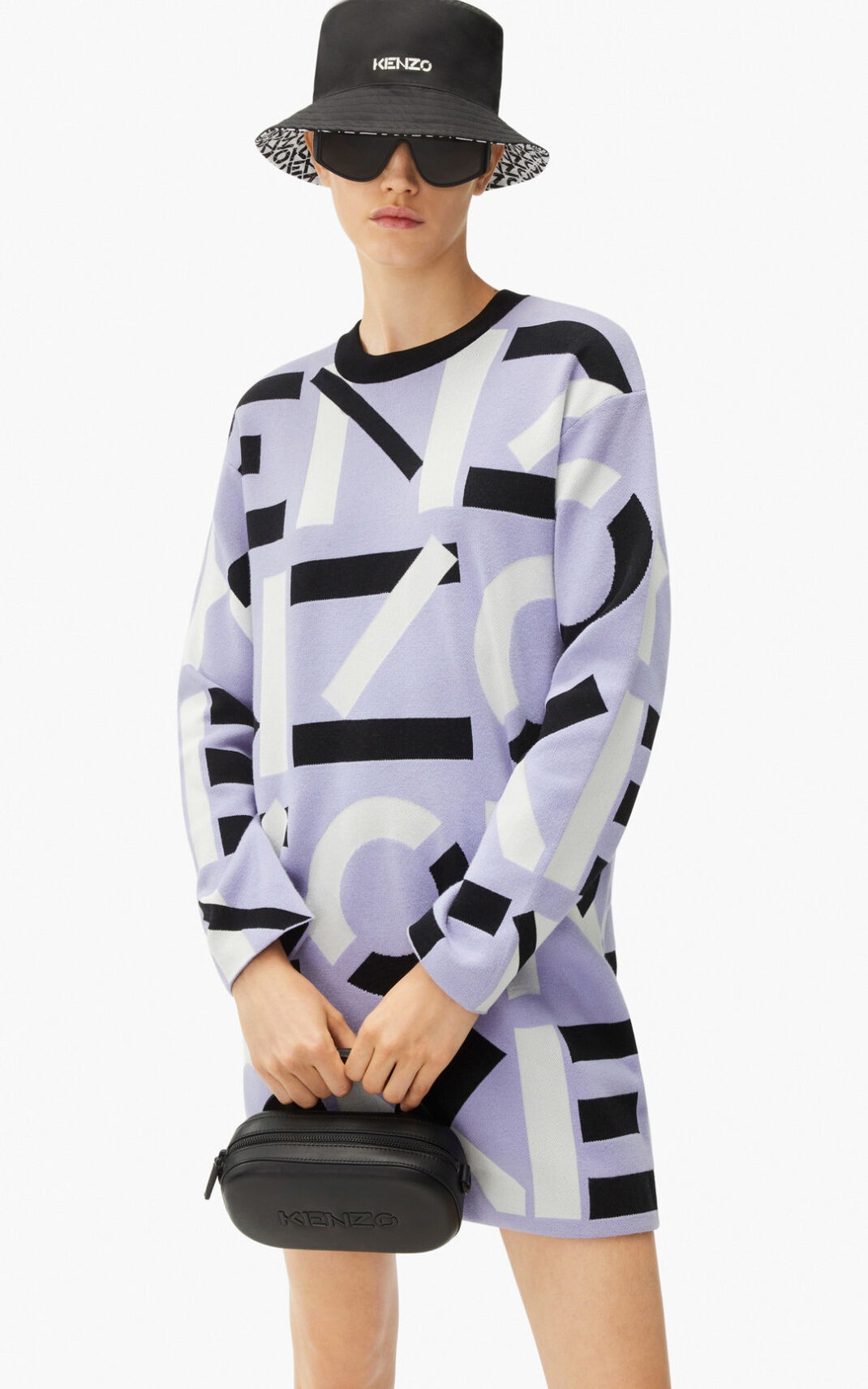 Dress with large KENZO monogram - 4