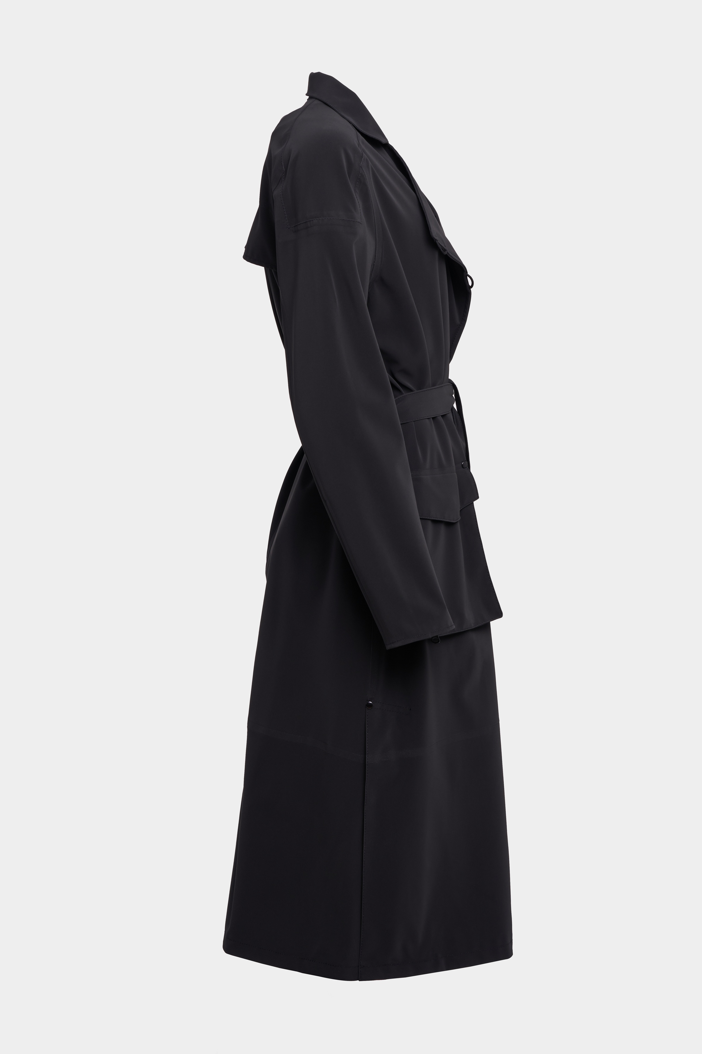 Kista Matte Trench Coat Black - 5