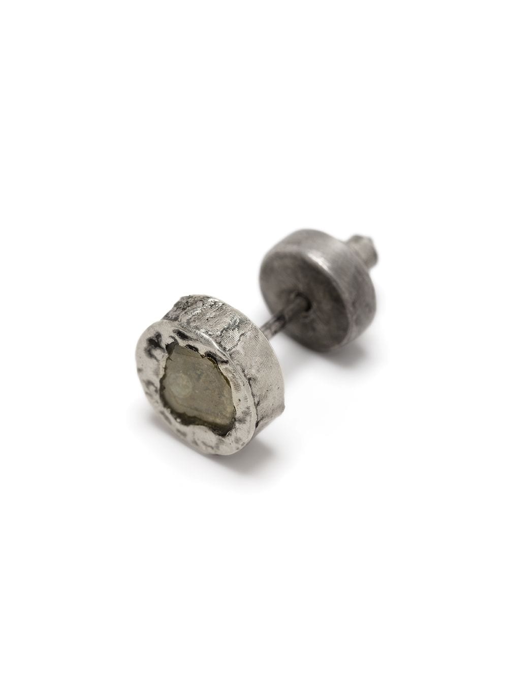 diamond-encrusted single stud earring - 3
