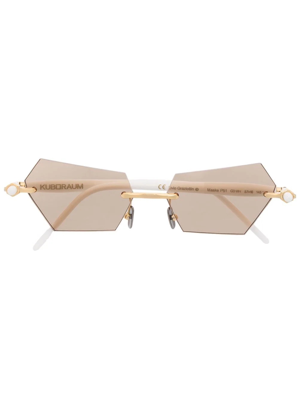 geometric frame sunglasses - 1