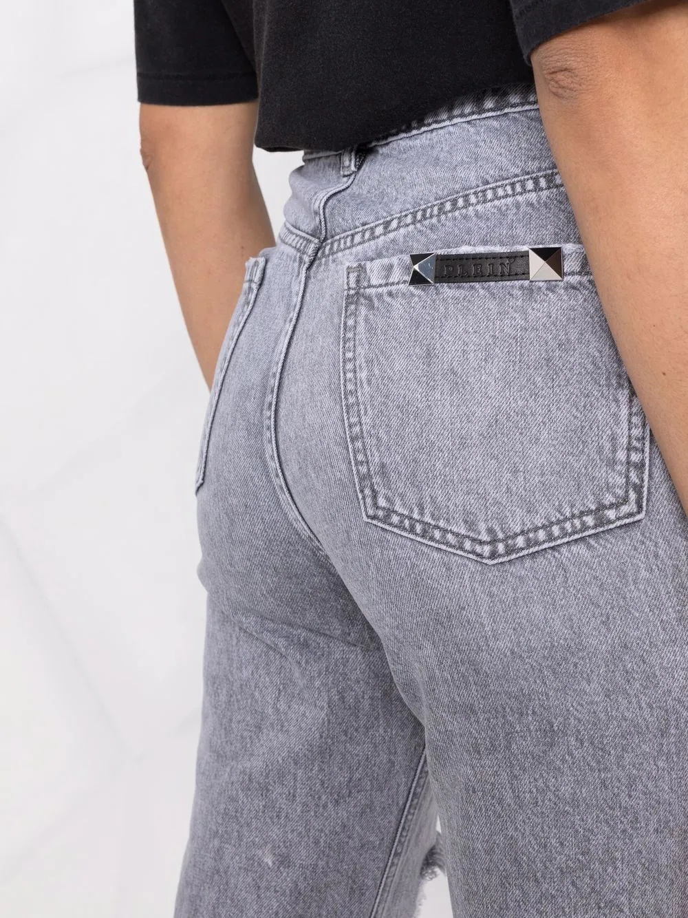 ripped cropped jeans - 3