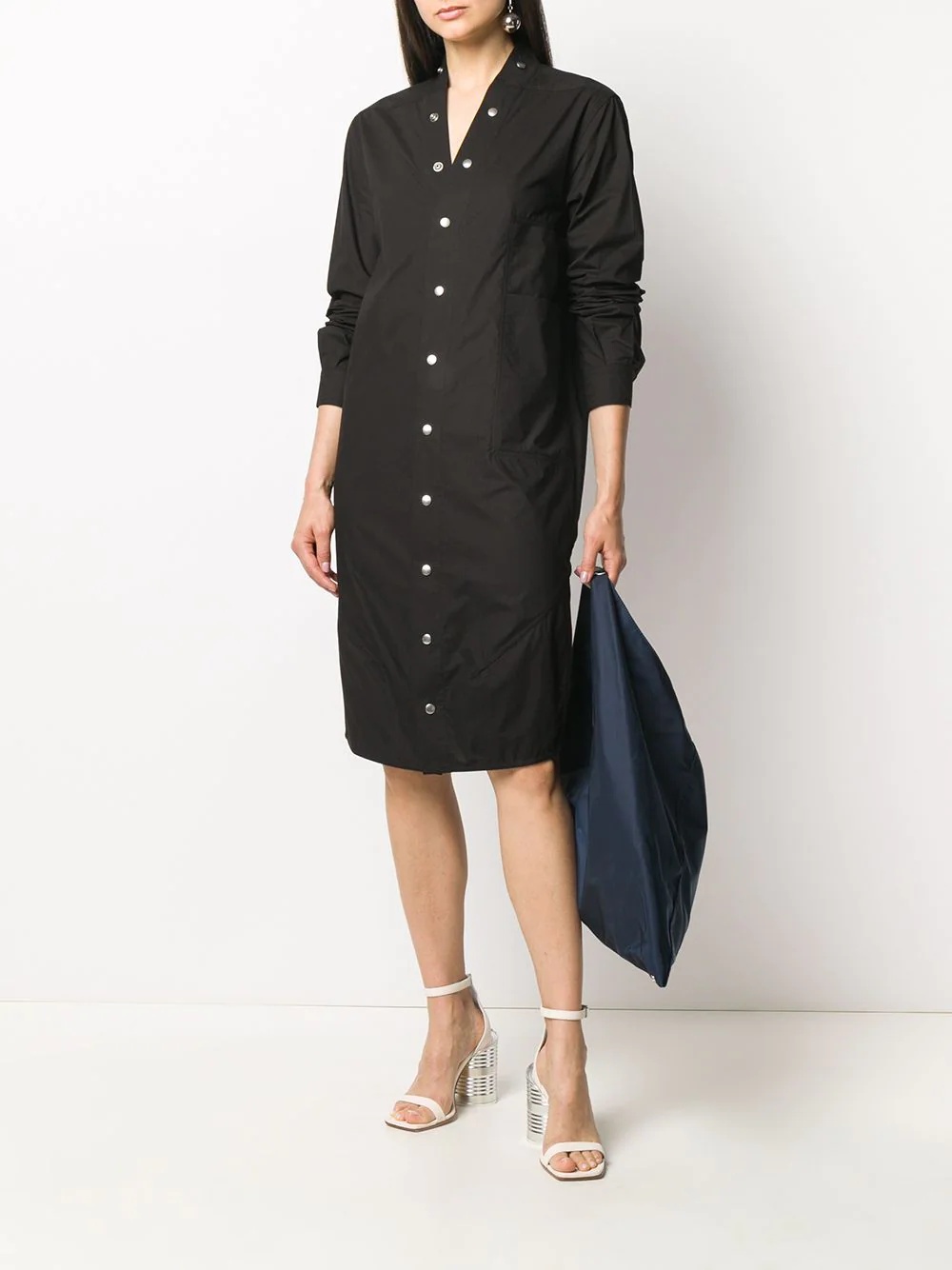 press-stud shirt dress - 2