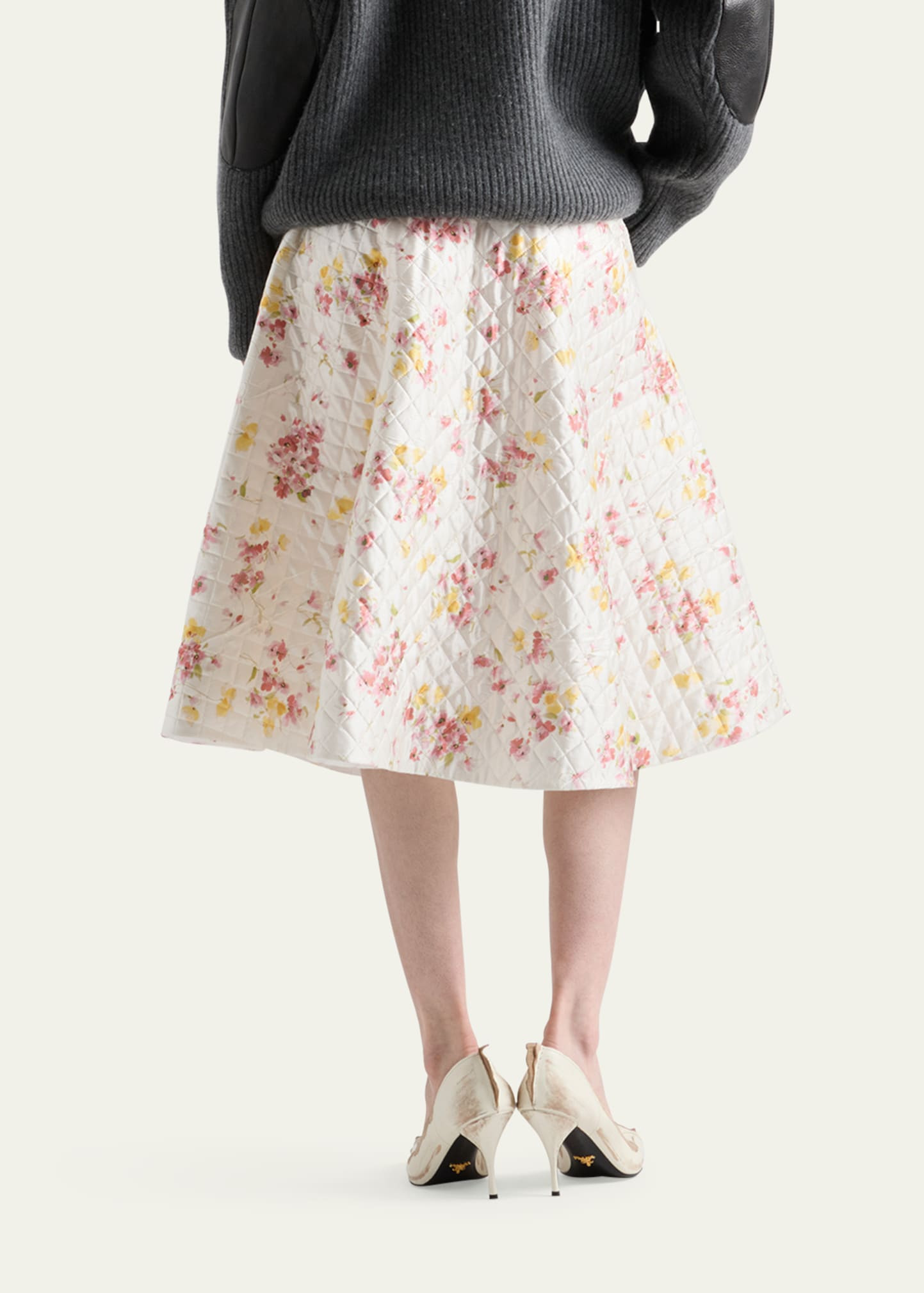 Satin Padded Bouquet Skirt - 3