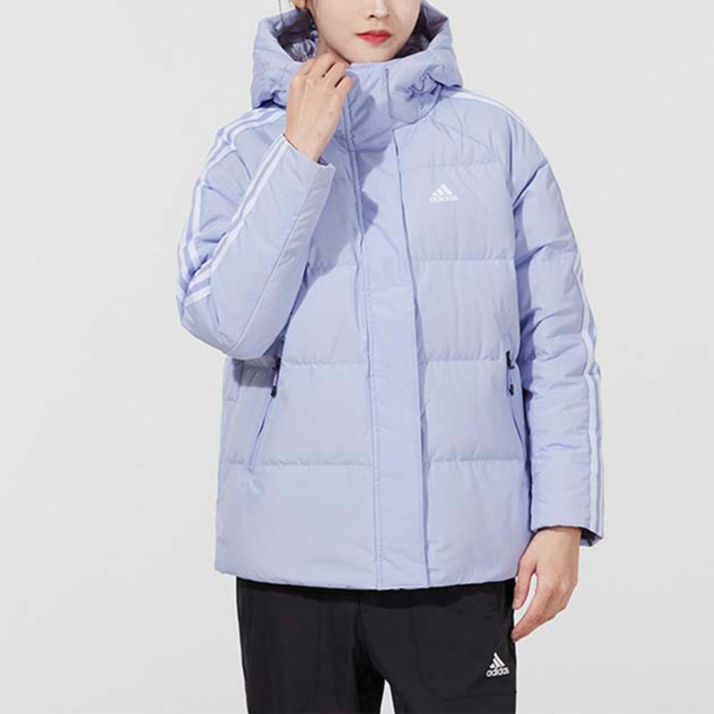 (WMNS) adidas Faux Suede Puffy Down Jacket Asia Sizing 'Purple' H20811 - 3