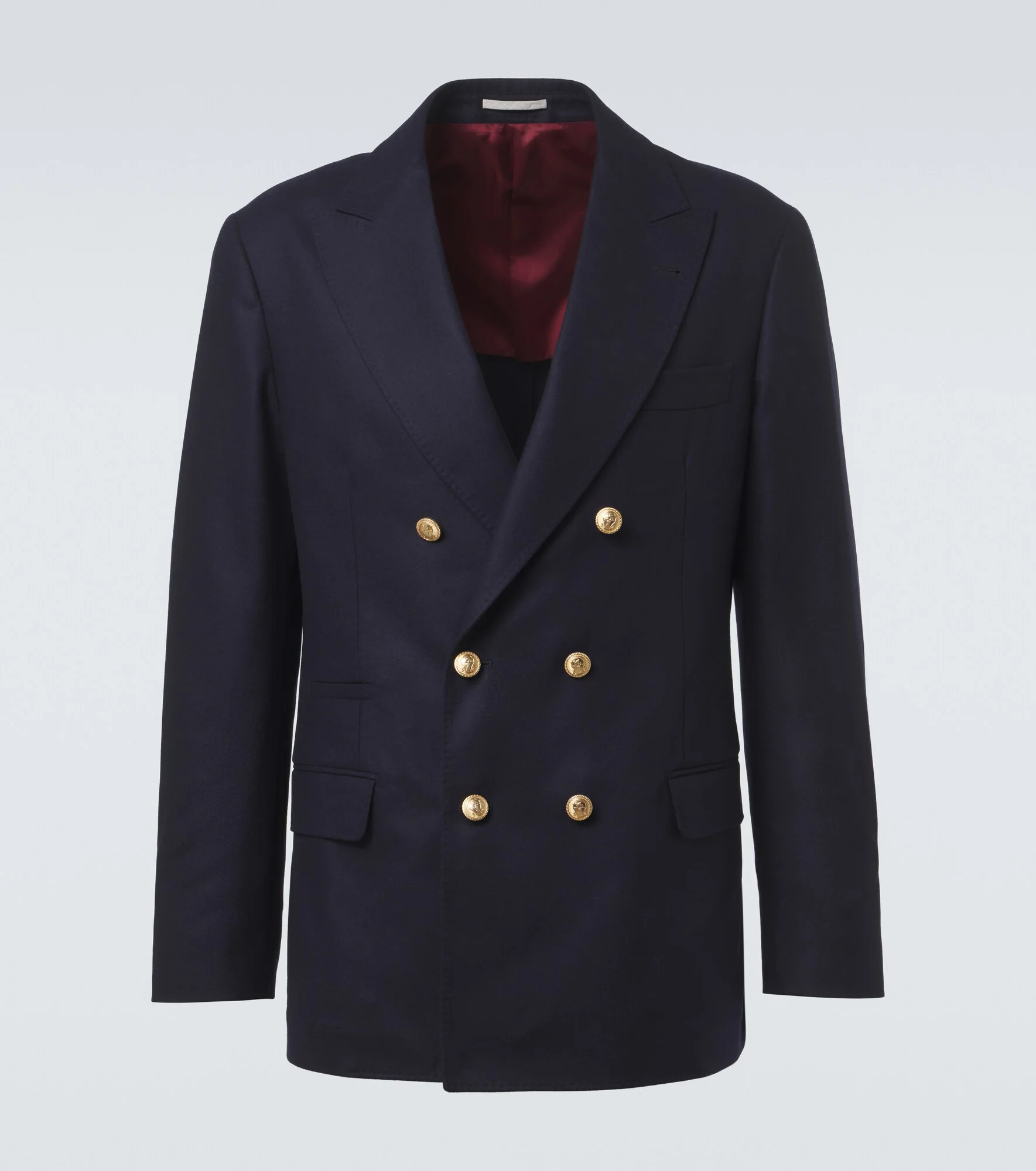 Double-breasted virgin wool blazer - 1