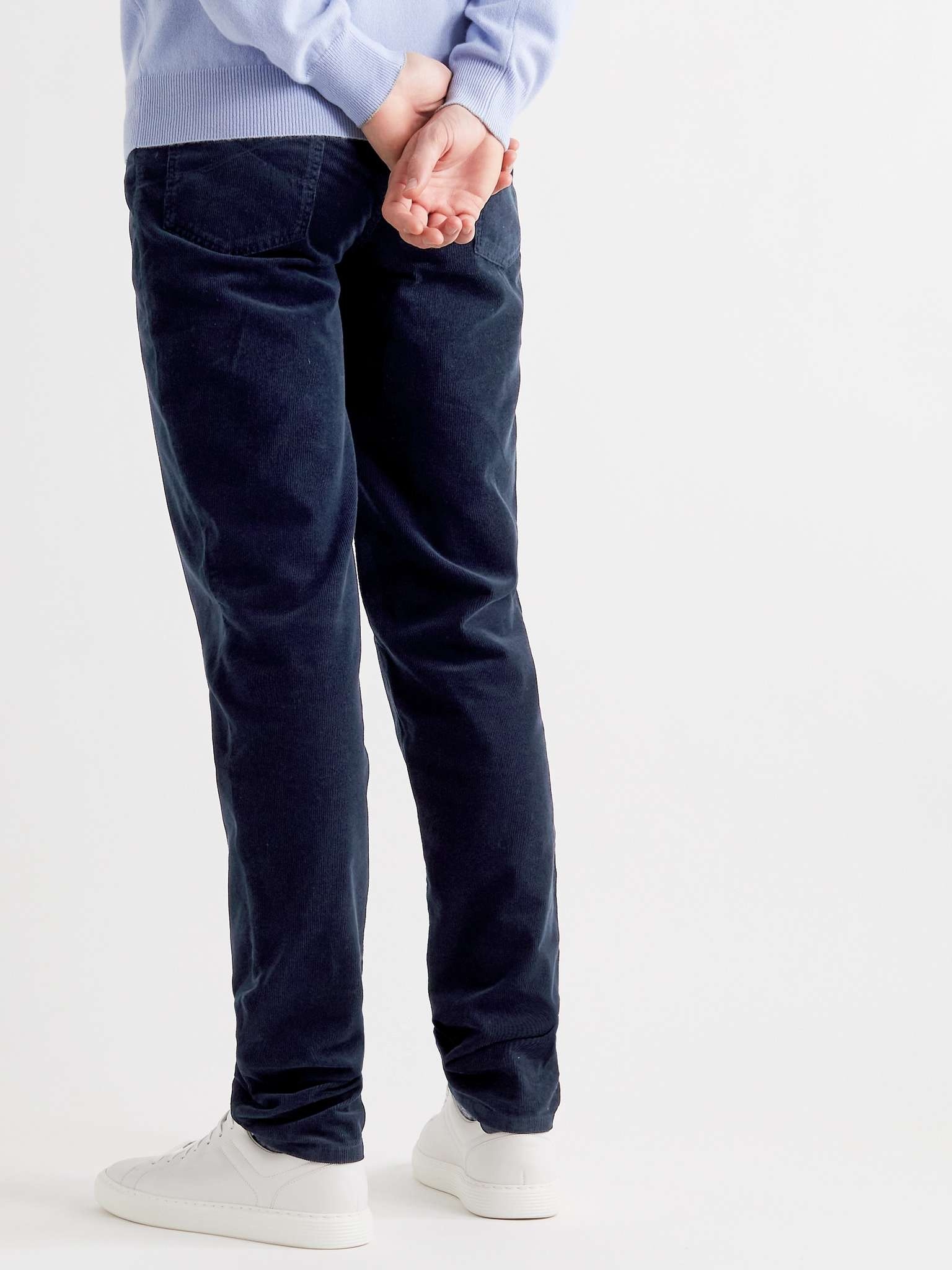 Slim-Fit Tapered Cotton-Corduroy Trousers - 4