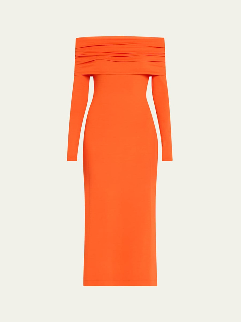 Off-Shoulder Long Sleeve Dress 1