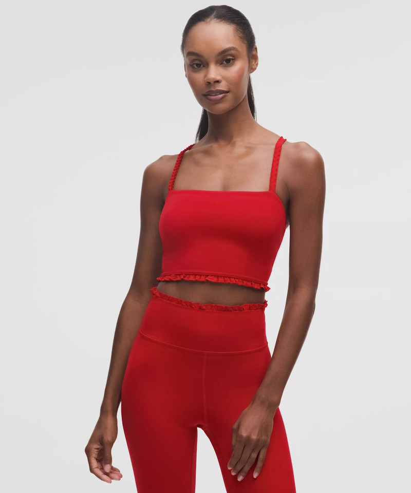 Nulu Ruffle-Trim Cropped Tank Top 1