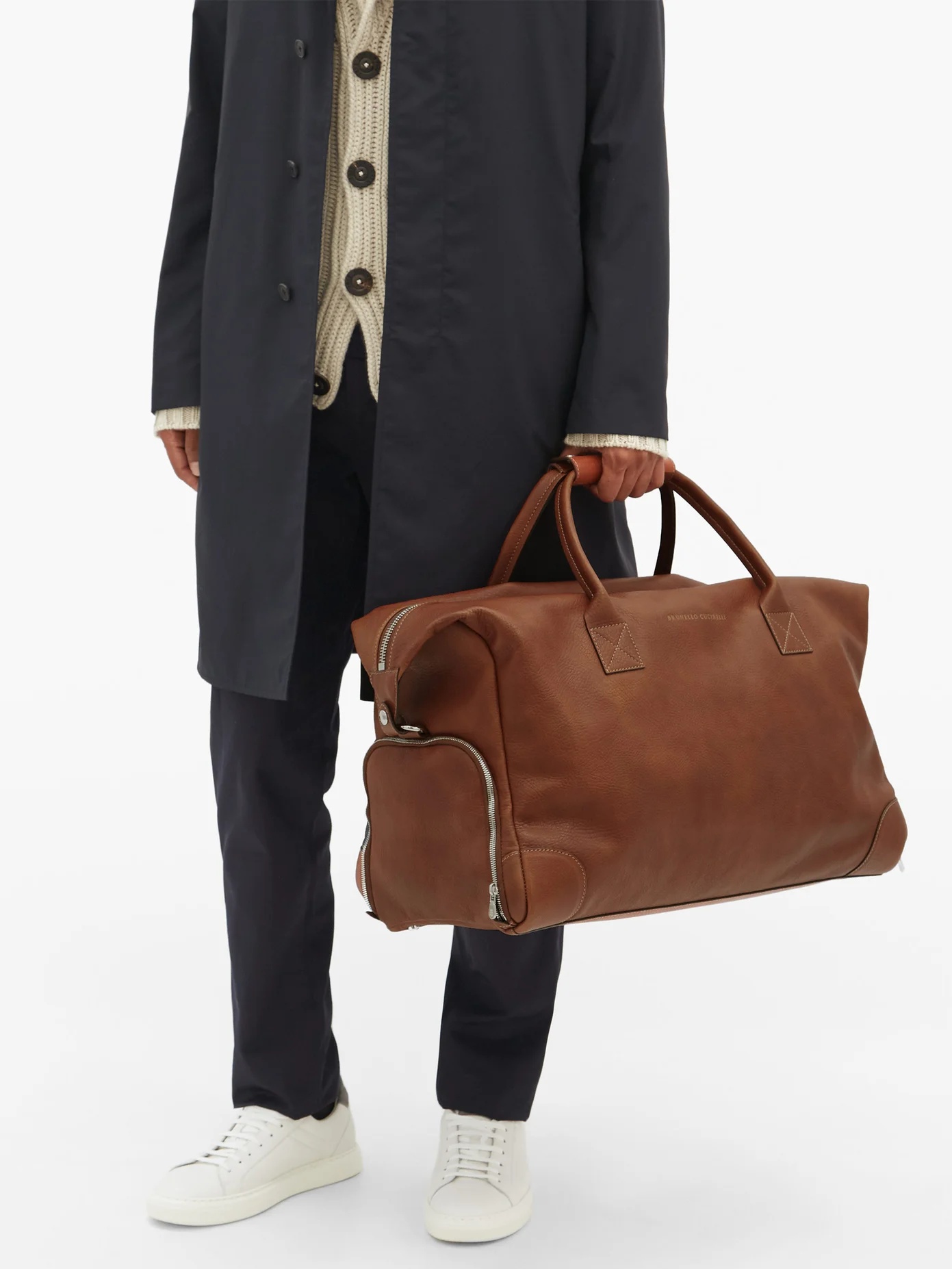 Grained-leather holdall - 3