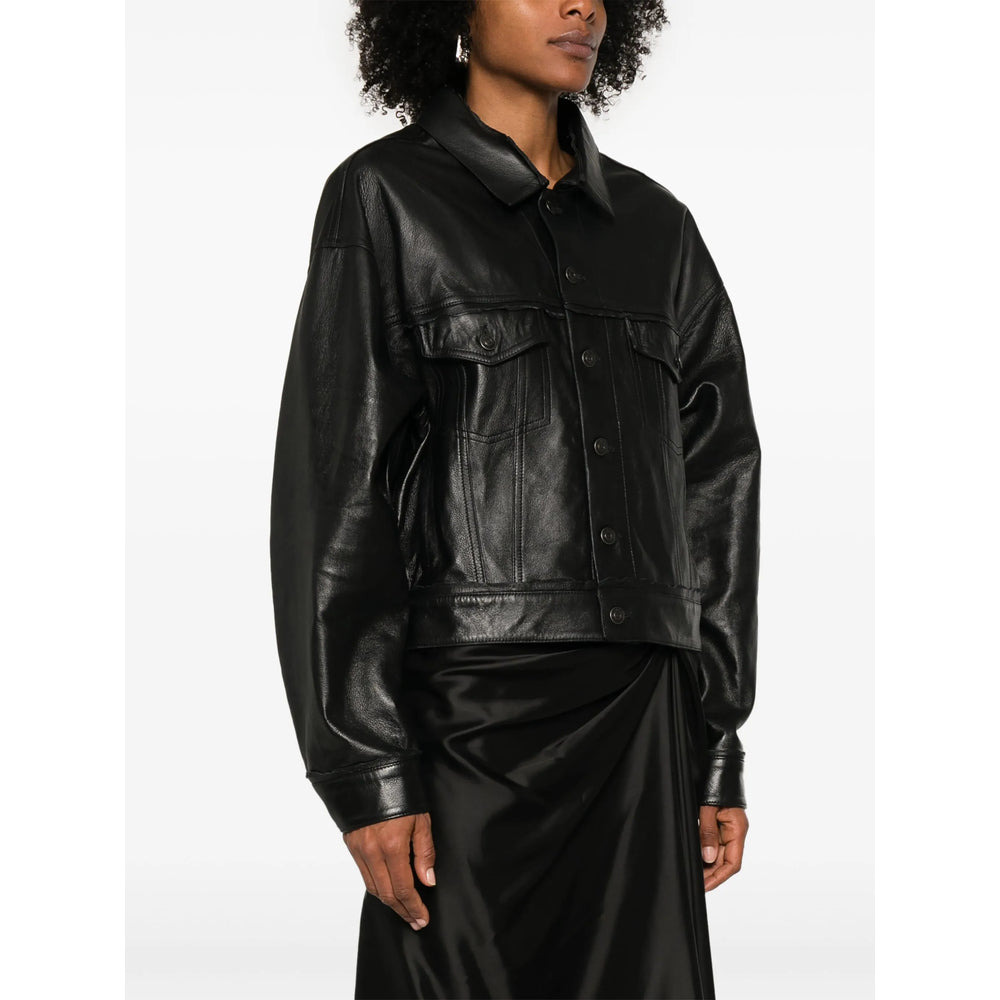 Balenciaga Black Jackets - Leather Jackets Women - 2