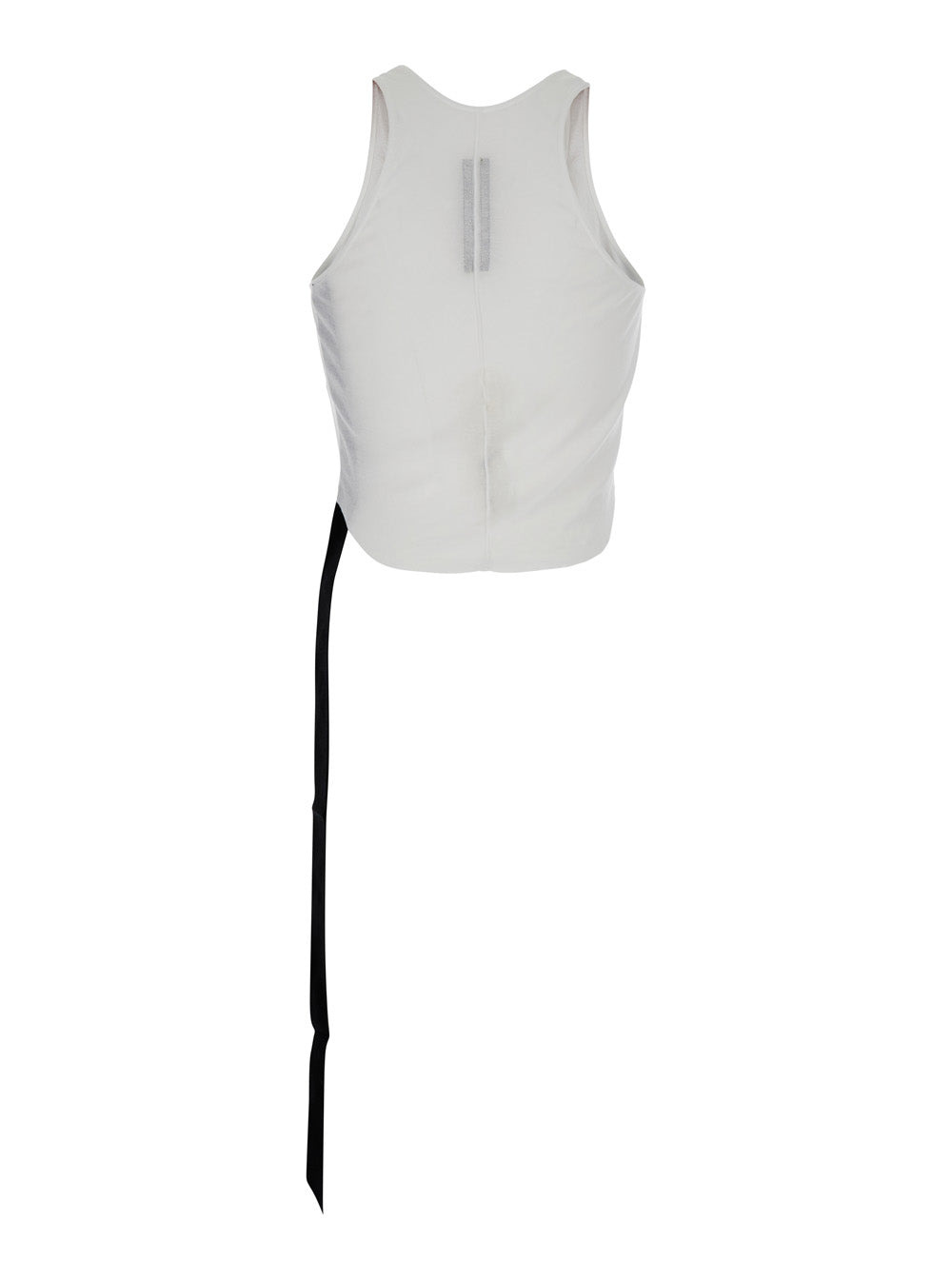 Drkshdw Men White Racerback Top With Oversize Band  In Cotton Man - 2