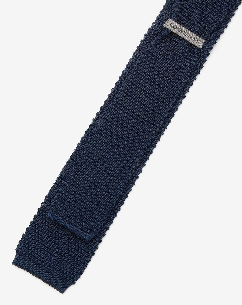 Blue knit tie 3