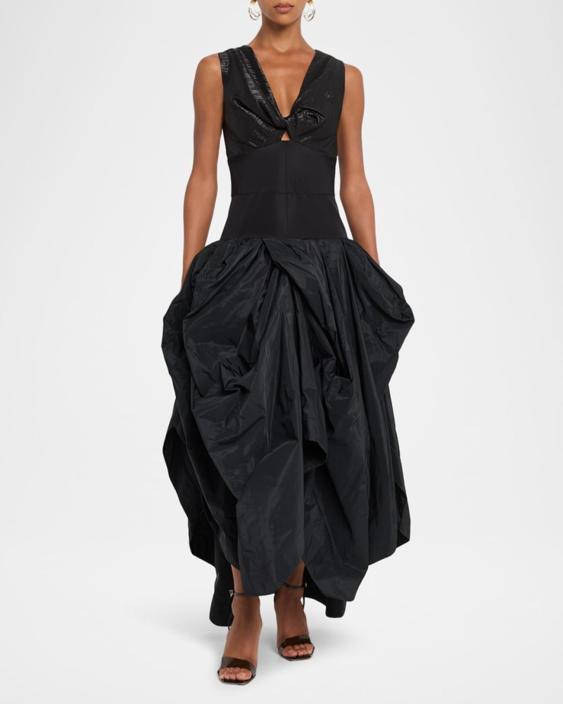 Draped Bustier Sleeveless Maxi Dress 4
