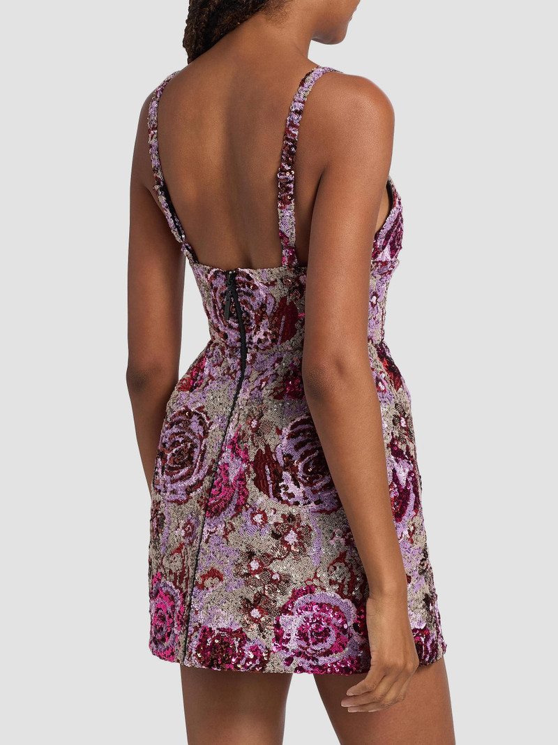 Women's Allegra Floral Sequined Minidress - Pink Multi 5