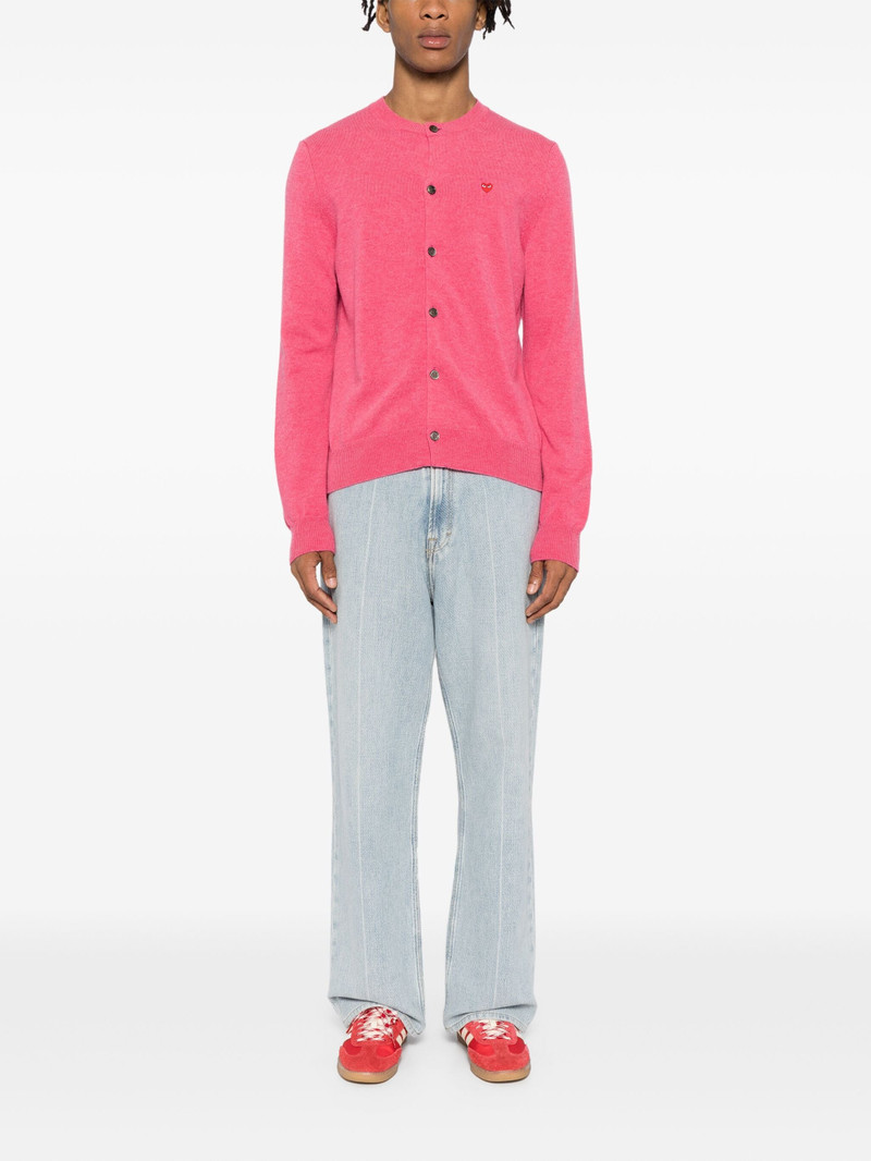 Comme des Garçons PLAY UNISEX CARDIGAN RED HEART - PINK outlook