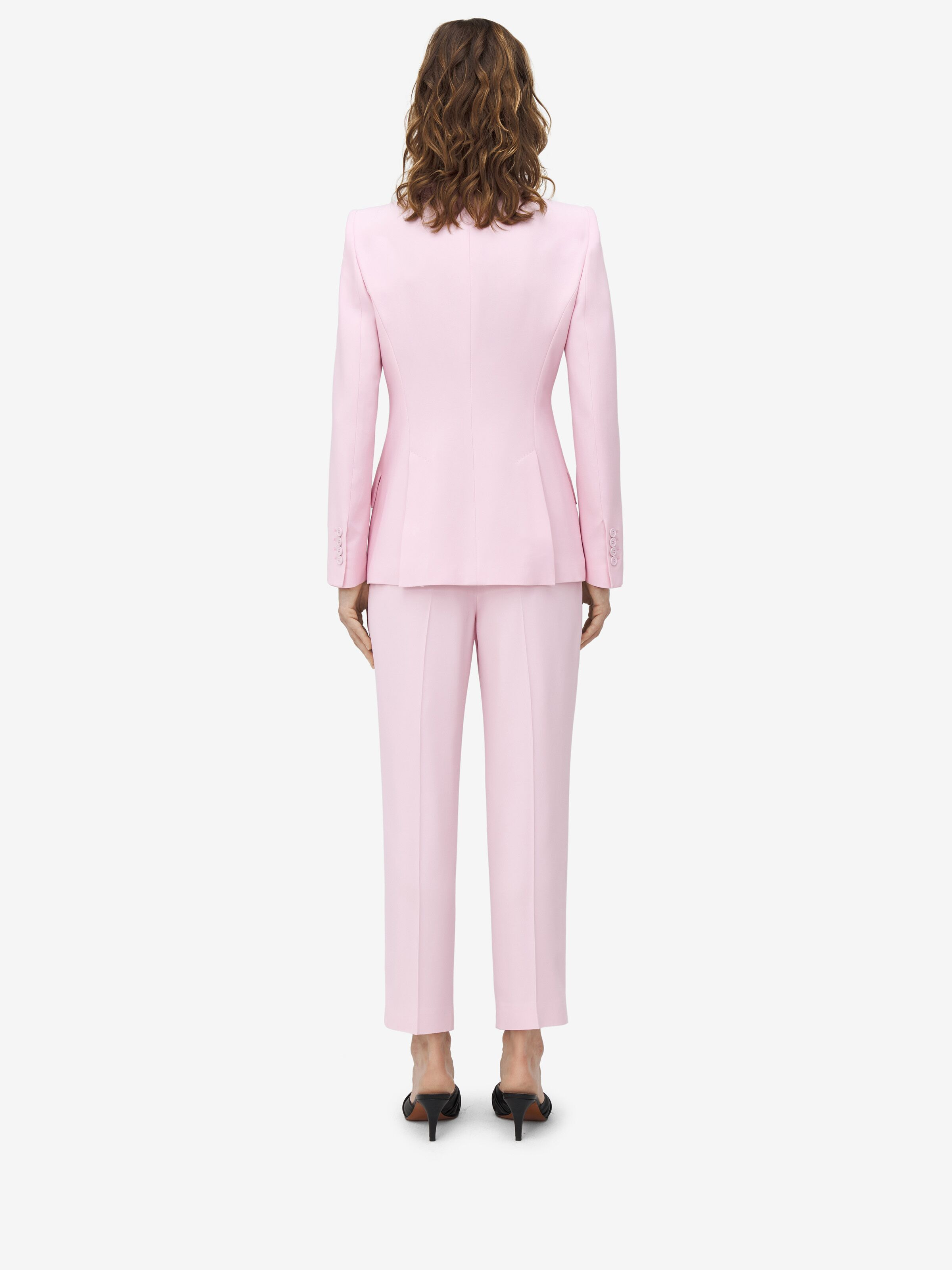 Peak Shoulder Leaf Crepe Jacket - 4