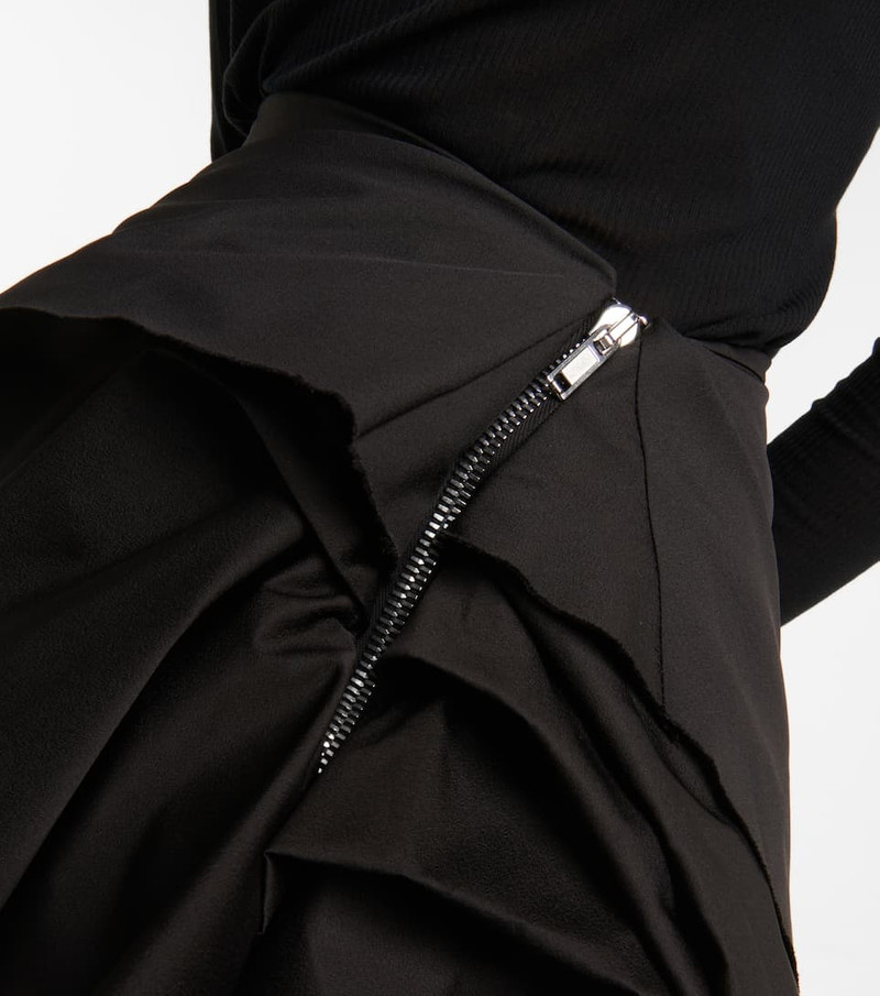 Gathered taffeta miniskirt 4