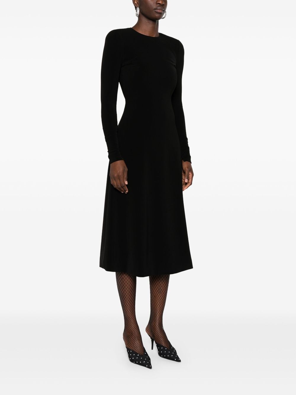 long-sleeve midi dress - 3