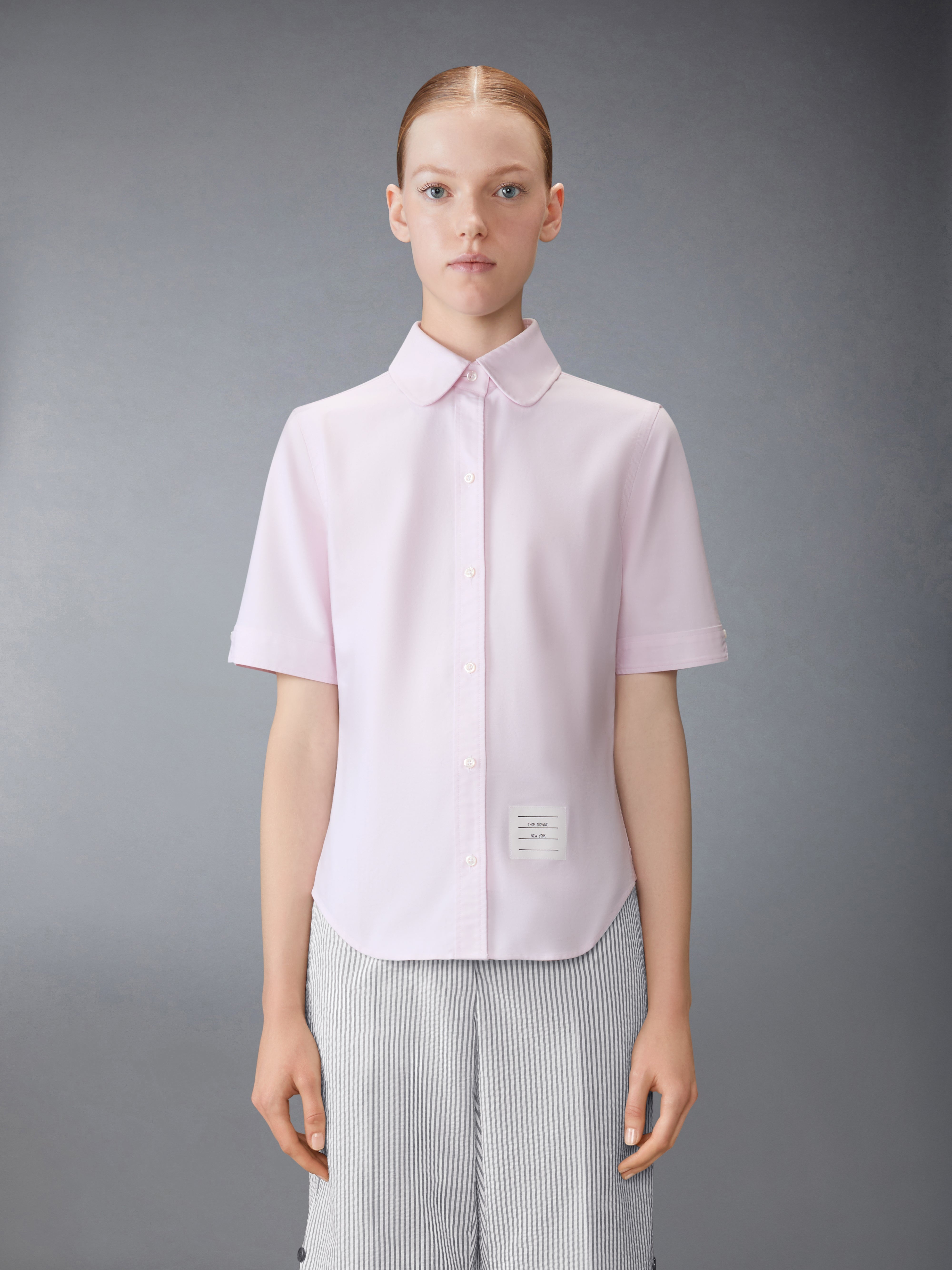OXFORD ROUND COLLAR SHORT SLEEVE SHIRT - 3