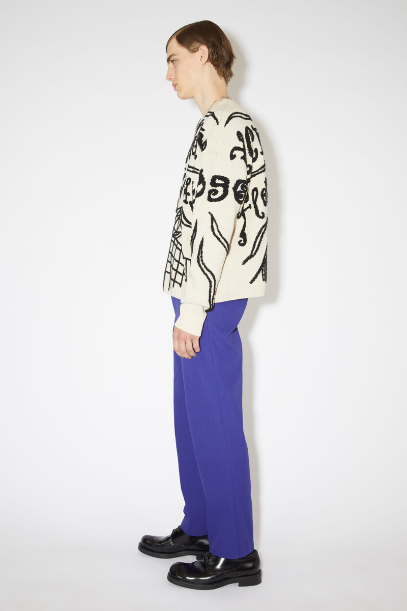 Twill cotton-blend trousers - Electric purple 4