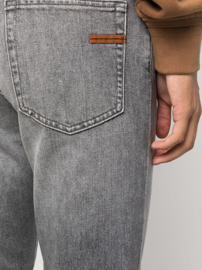 mid-rise straight-leg jeans 5