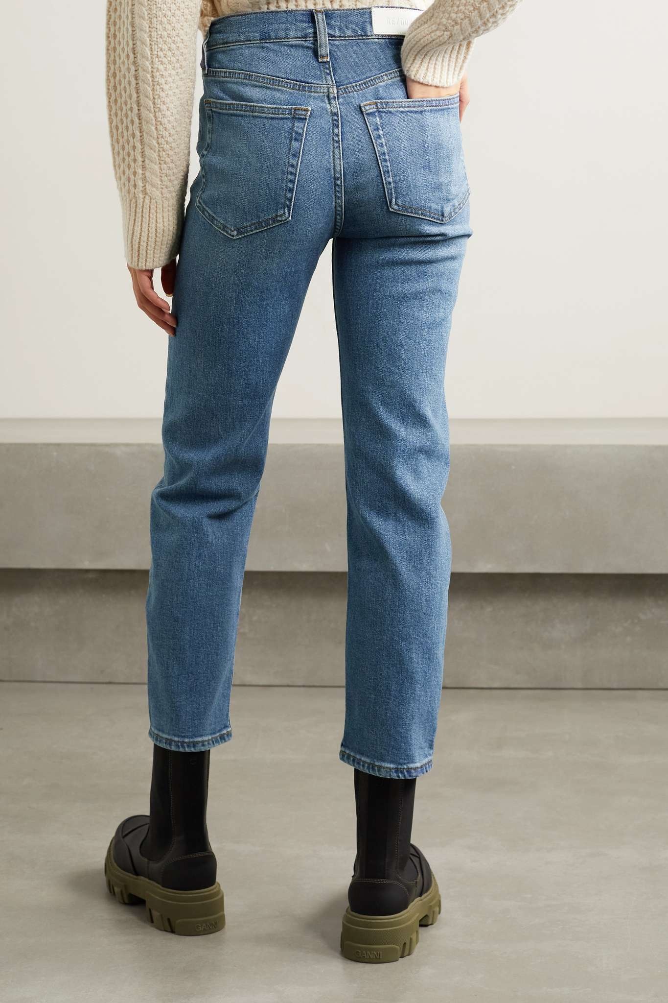 70s Originals Stove Pipe cropped high-rise straight-leg jeans - 4