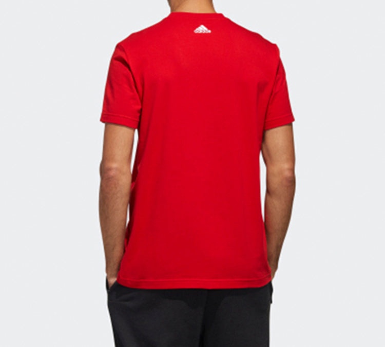 Men's adidas China Printing Short Sleeve Red T-Shirt GL5636 - 6