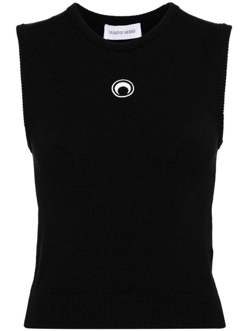 Crescent Moon knitted tank top 1