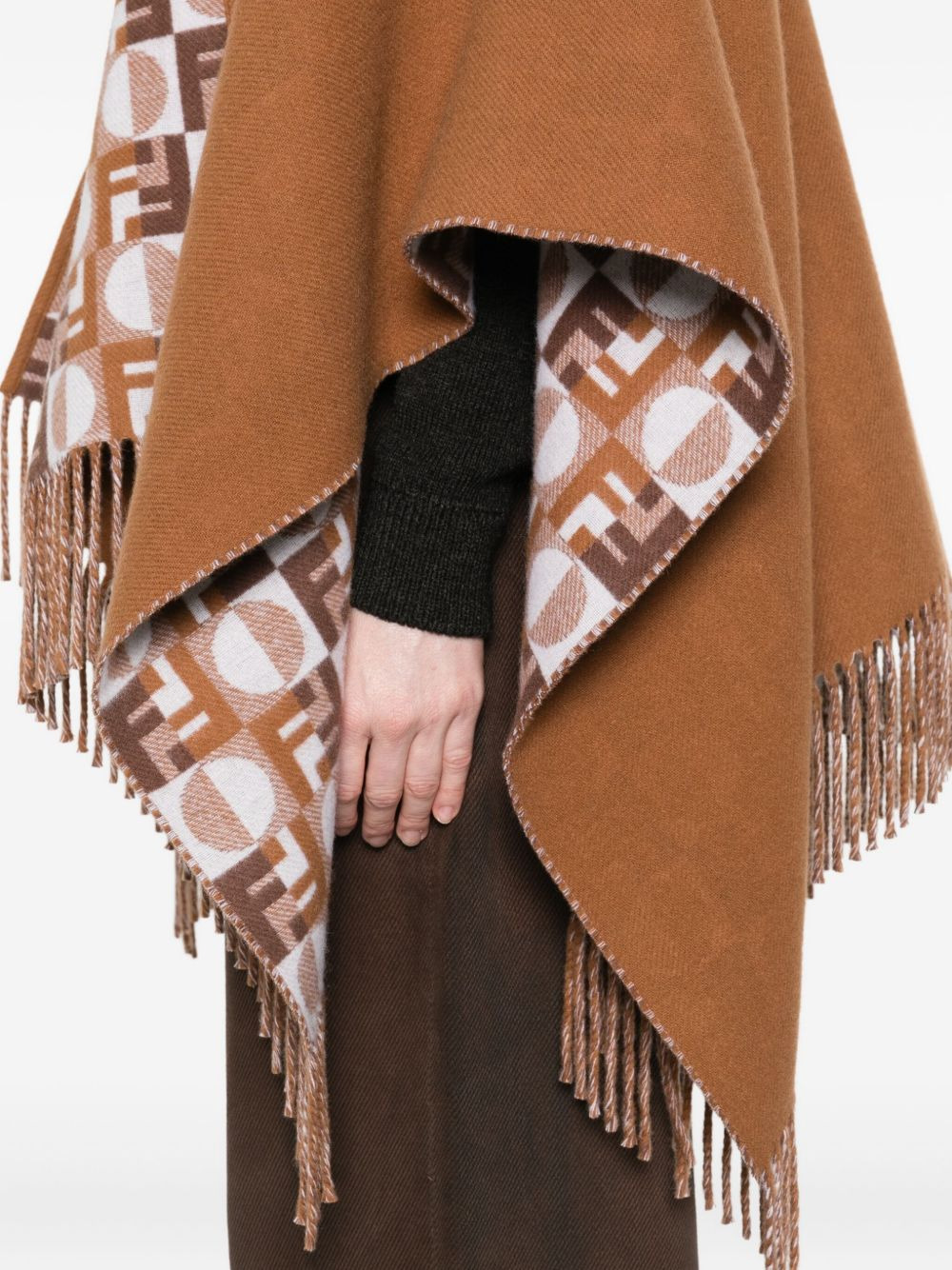 fringe-detail cape - 5