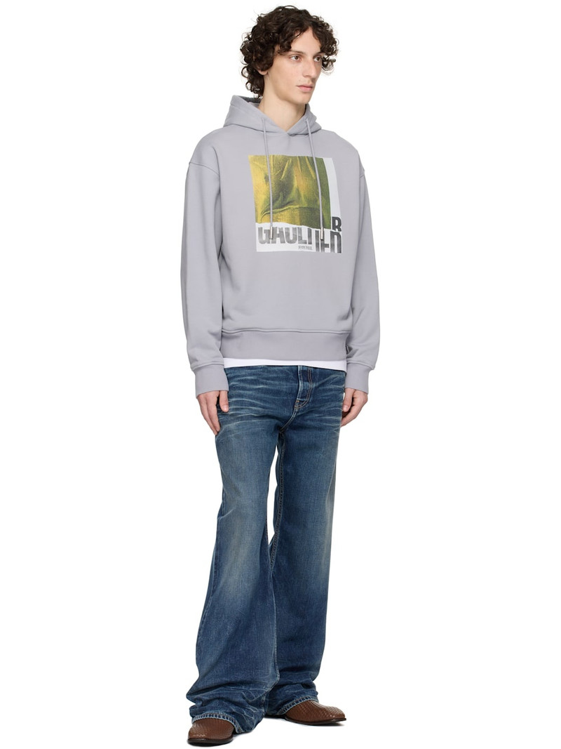 Jean Paul Gaultier SSENSE Exclusive Gray Cotton Printed Water Hoodie outlook