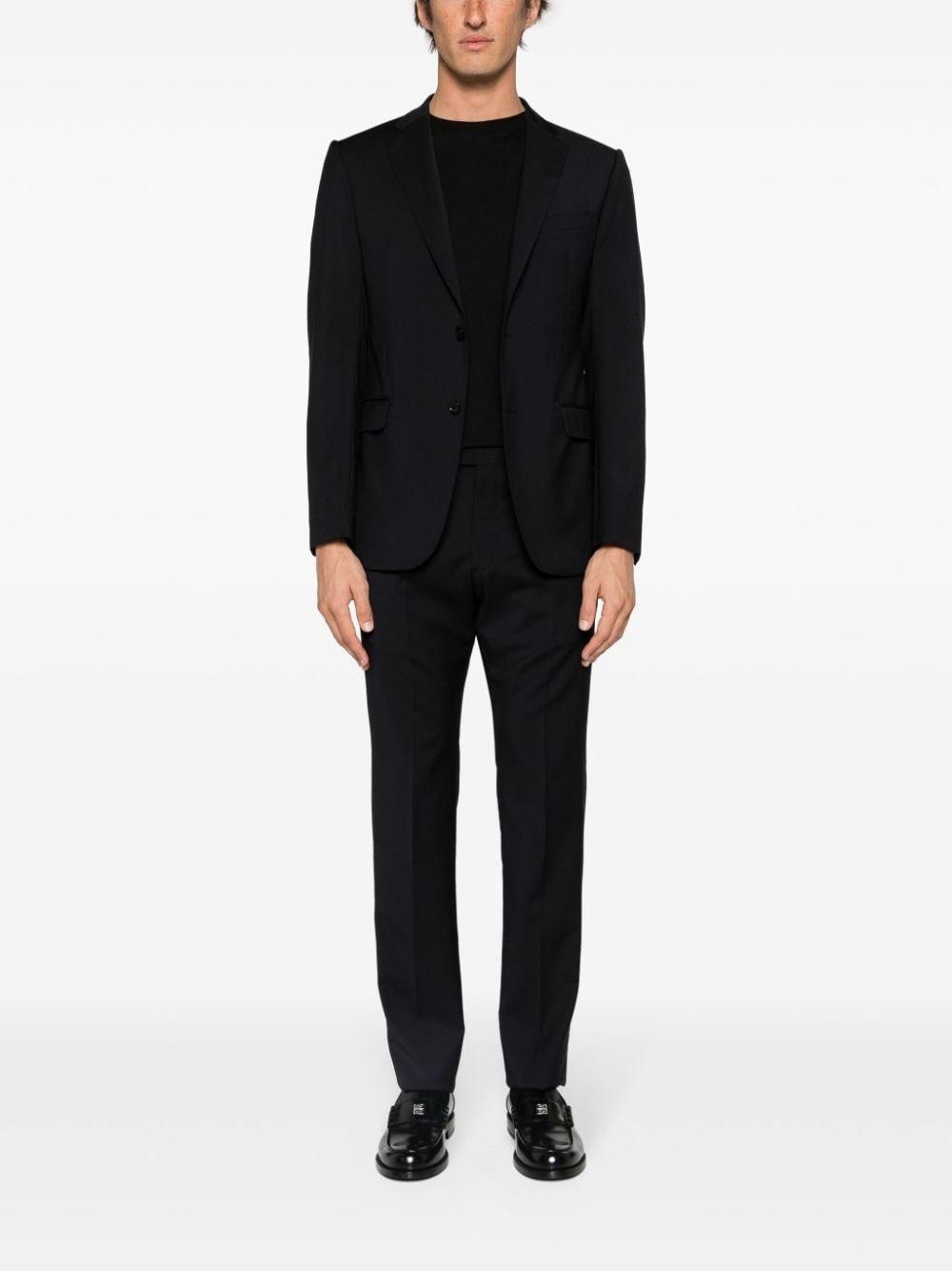 single-breasted virgin wool suit - 2