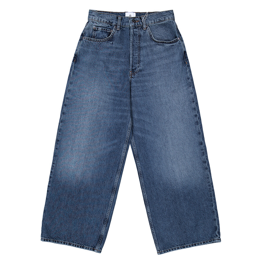 Anine Bing Ladies Washed Blue Rick Jeans - 5