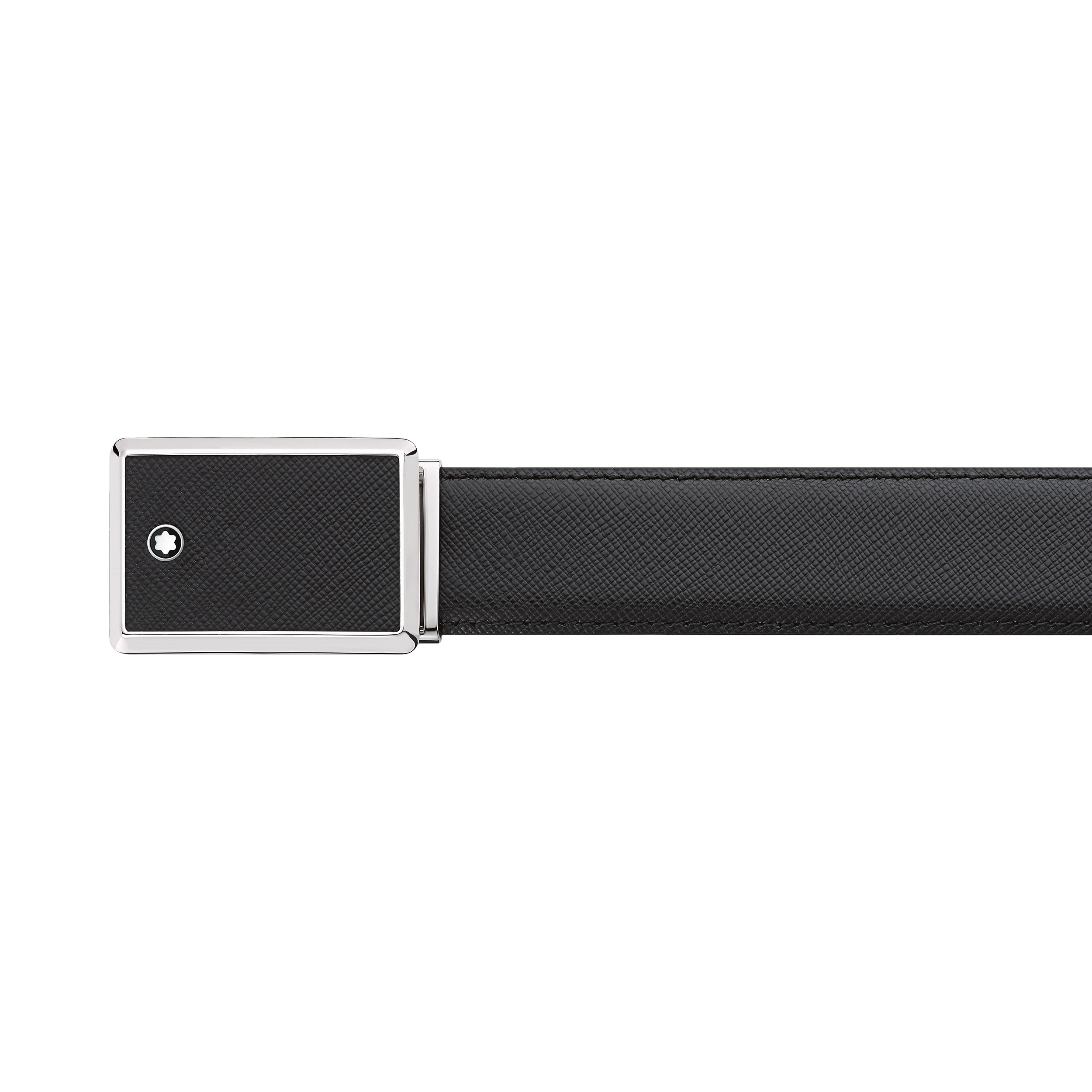 Black 30 mm leather belt - 4