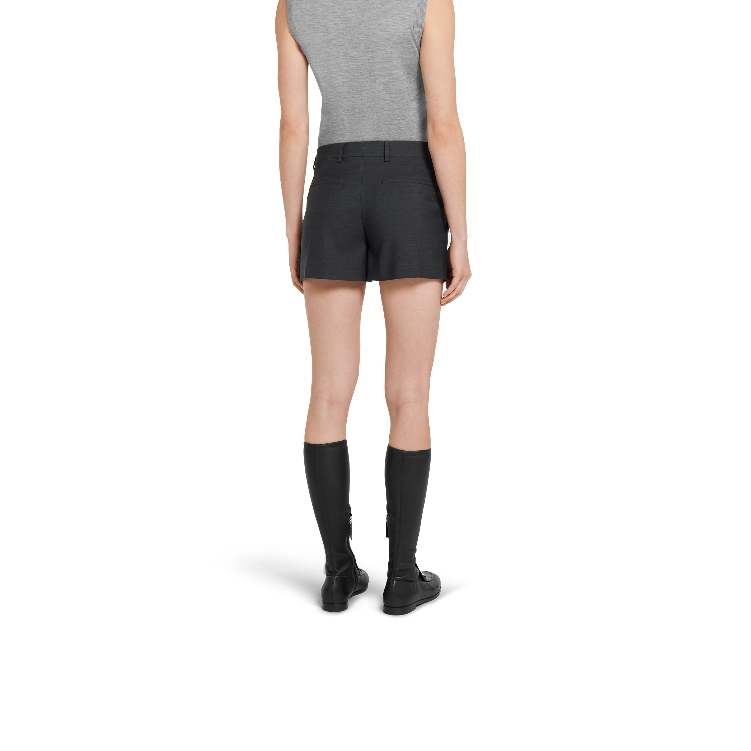Wool mini shorts - 4