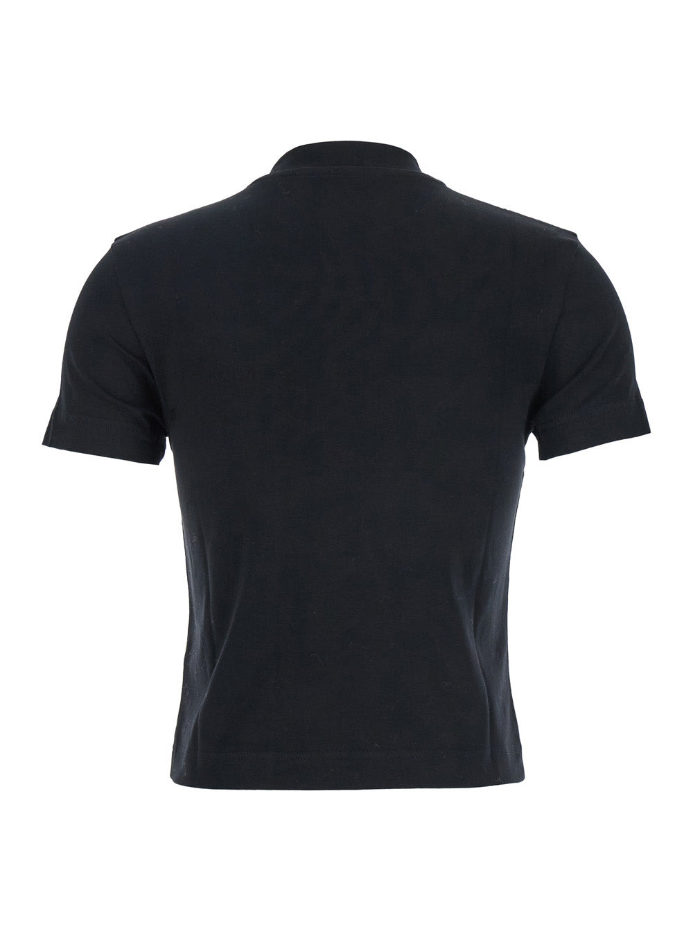 Jacquemus Women 'Le T-Shirt Gros Grain' Black Crewneck T-Shirt With Logo Patch On The Front In Cotto - 2