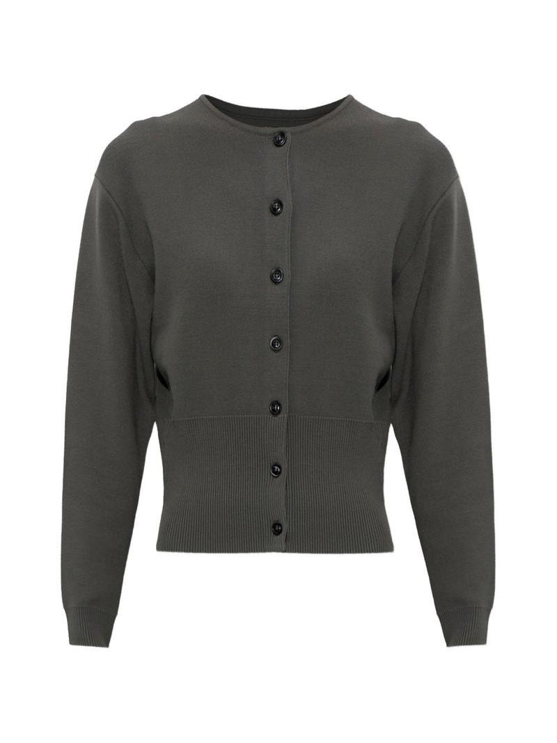 ribbed buttoned cardigan 1