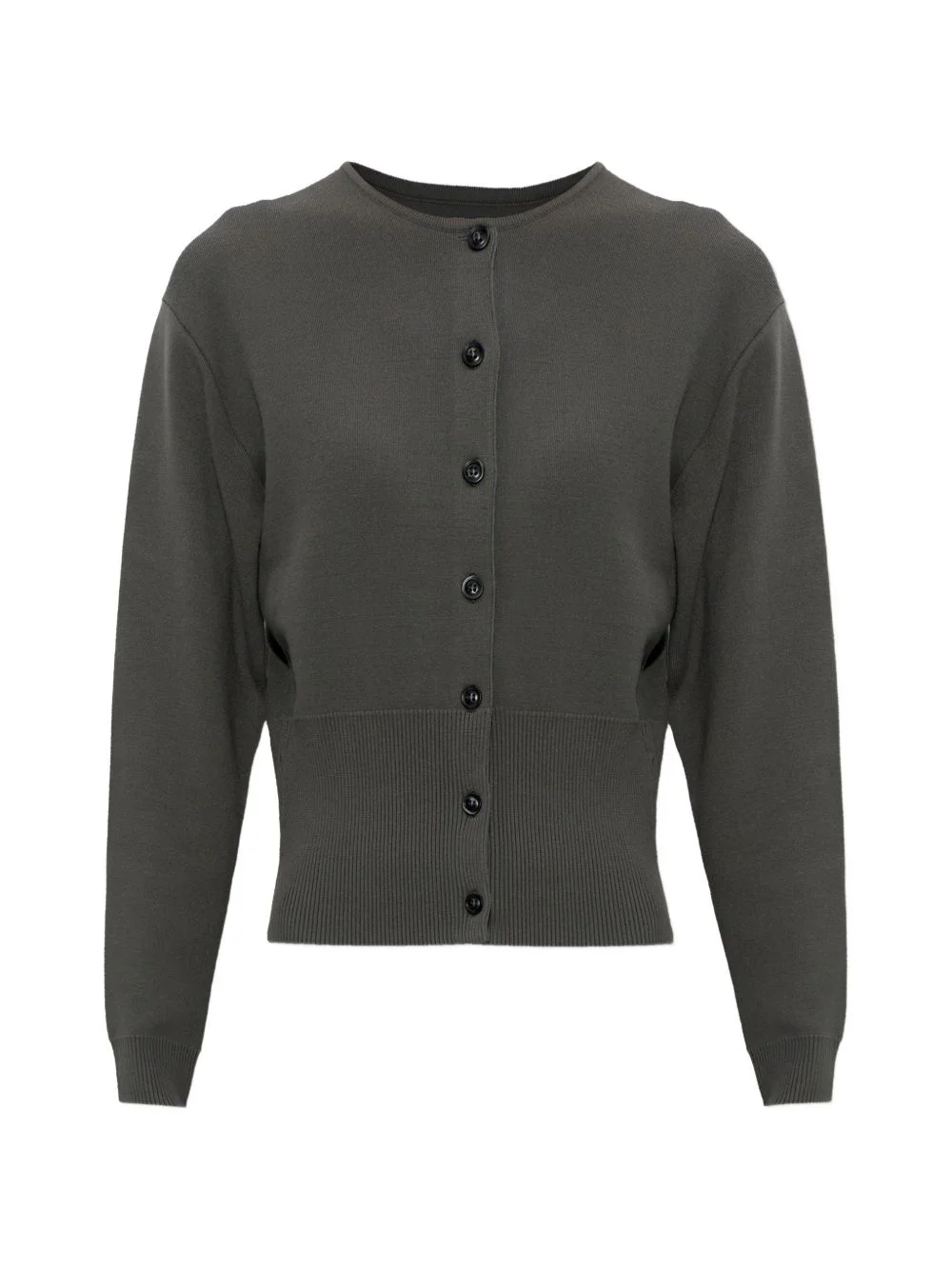 ribbed buttoned cardigan - 1