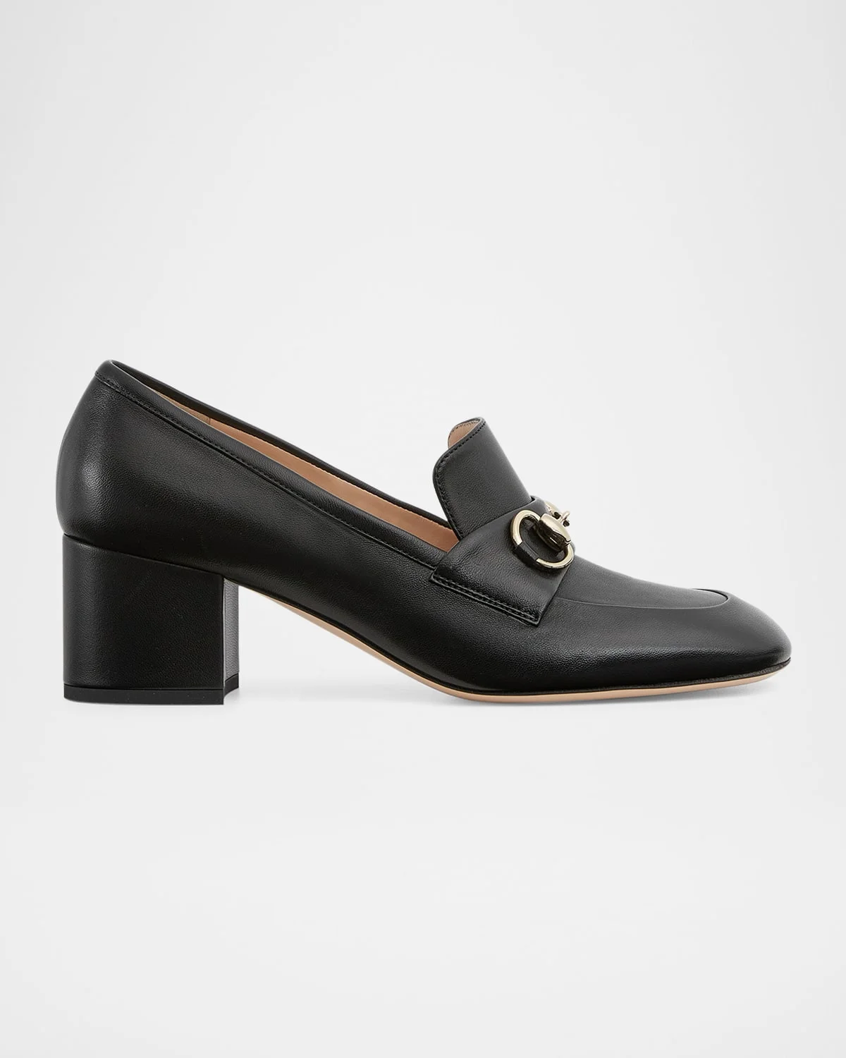 Lady Horsebit Nappa Leather Pumps - 1