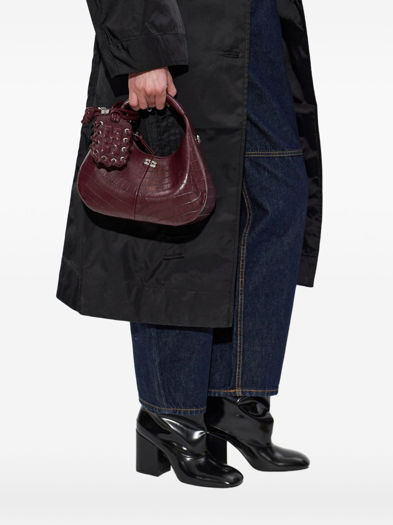 GANNI crocodile-effect tote bag outlook