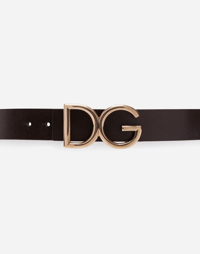 Dolce & Gabbana Belt in leather with logoed plate outlook