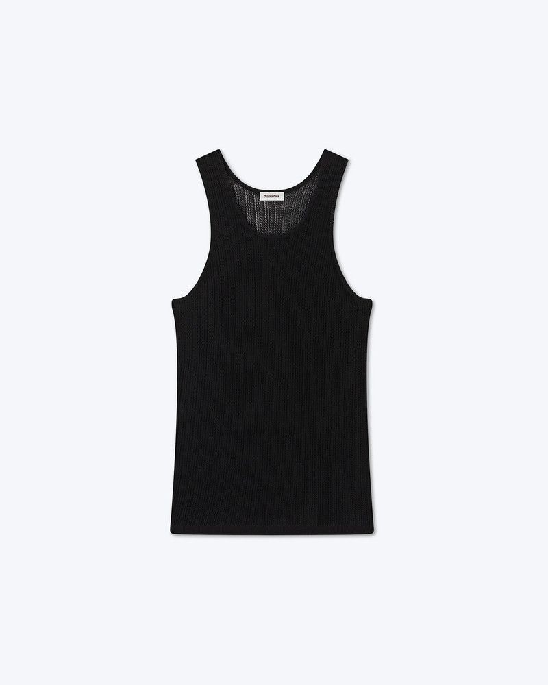 KAYDEN - Ribbed cotton-blend tank - Black - 1