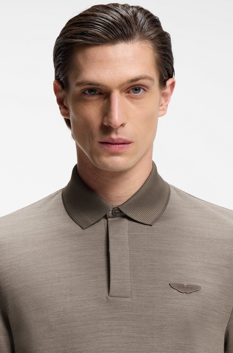 BOSS X ASTON MARTIN POLO SHIRT IN WOOL-COTTON PIQUÉ 3